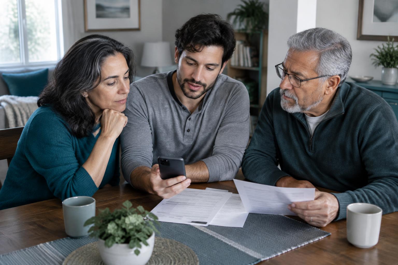 A household reviewing a complete bill before adding another wireless line